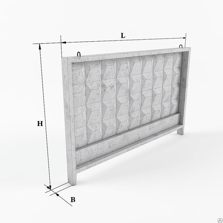 Плита забора ПО40.29.16-1